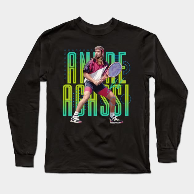 Andre Agassi 90's Long Sleeve T-Shirt by Juantamad